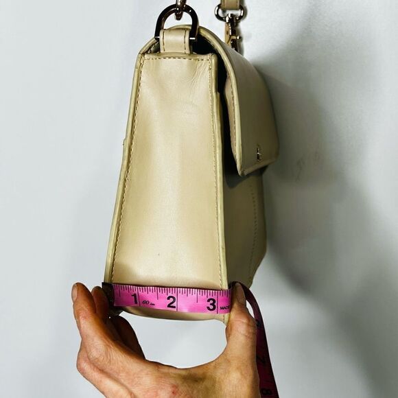 Spartina 449 Nude Cream Leather Shoulder Bag Purse - Picture 10 of 16